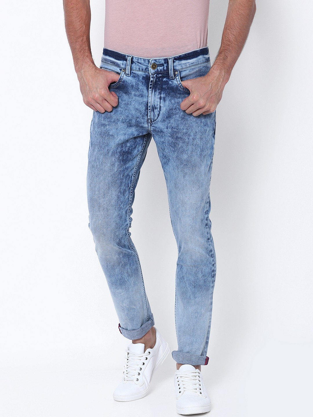 

LOCOMOTIVE Men Blue Slim Fit Mid-Rise Clean Look Stretchable Jeans