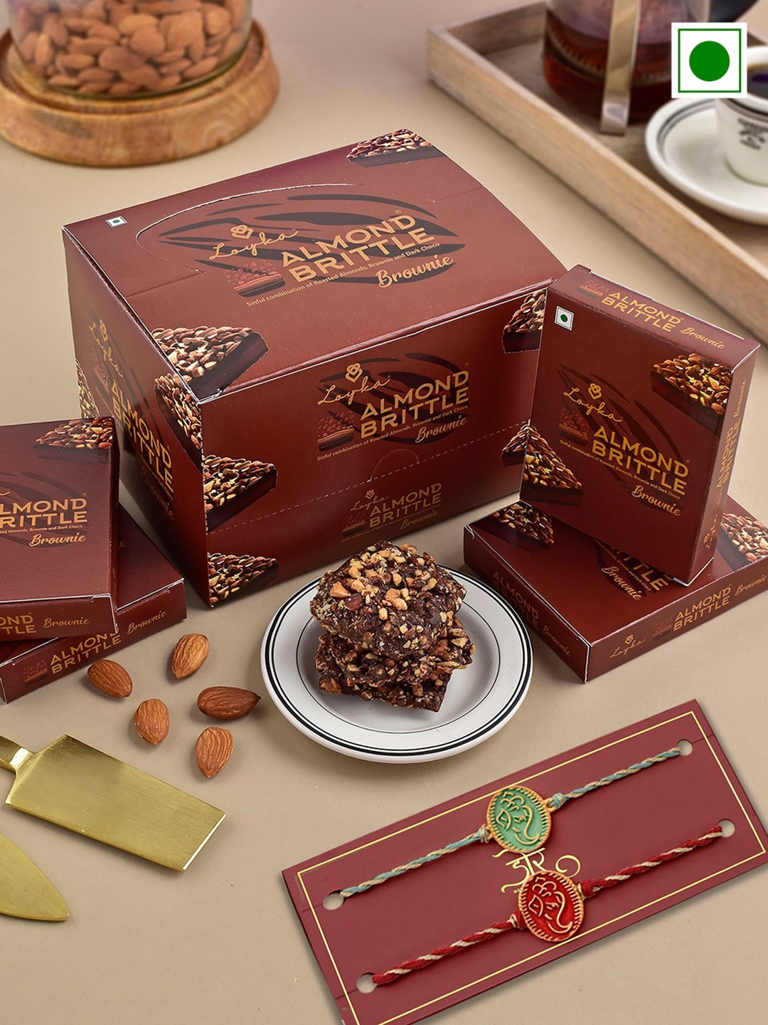 

Hyperfoods Loyka Almond Brownie with Rakhi for Kids, Green