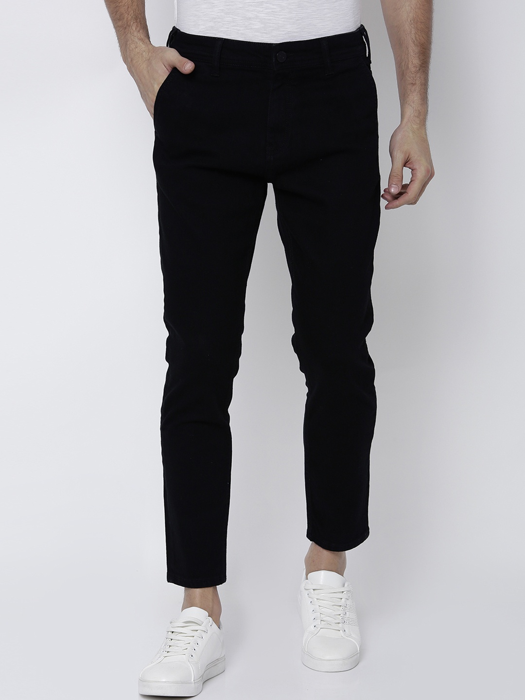 

LOCOMOTIVE Men Black Slim Fit Mid-Rise Clean Look Stretchable Jeans