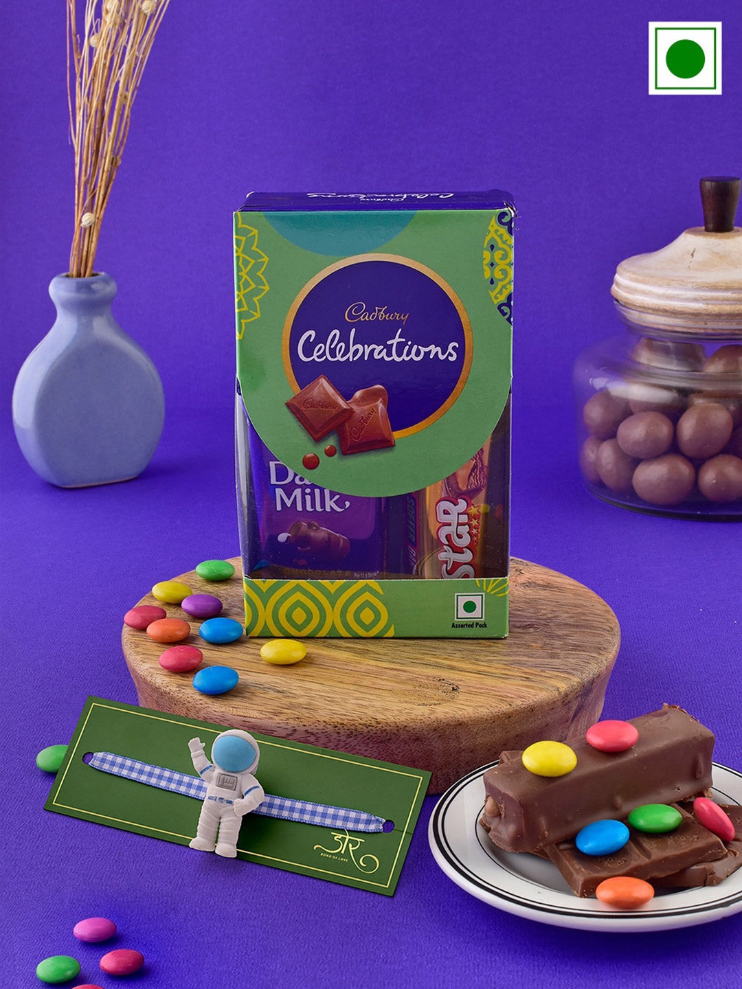 

Hyperfoods Kids Rakhi With Cadbury Chocolate Gifts 59.8 g, White