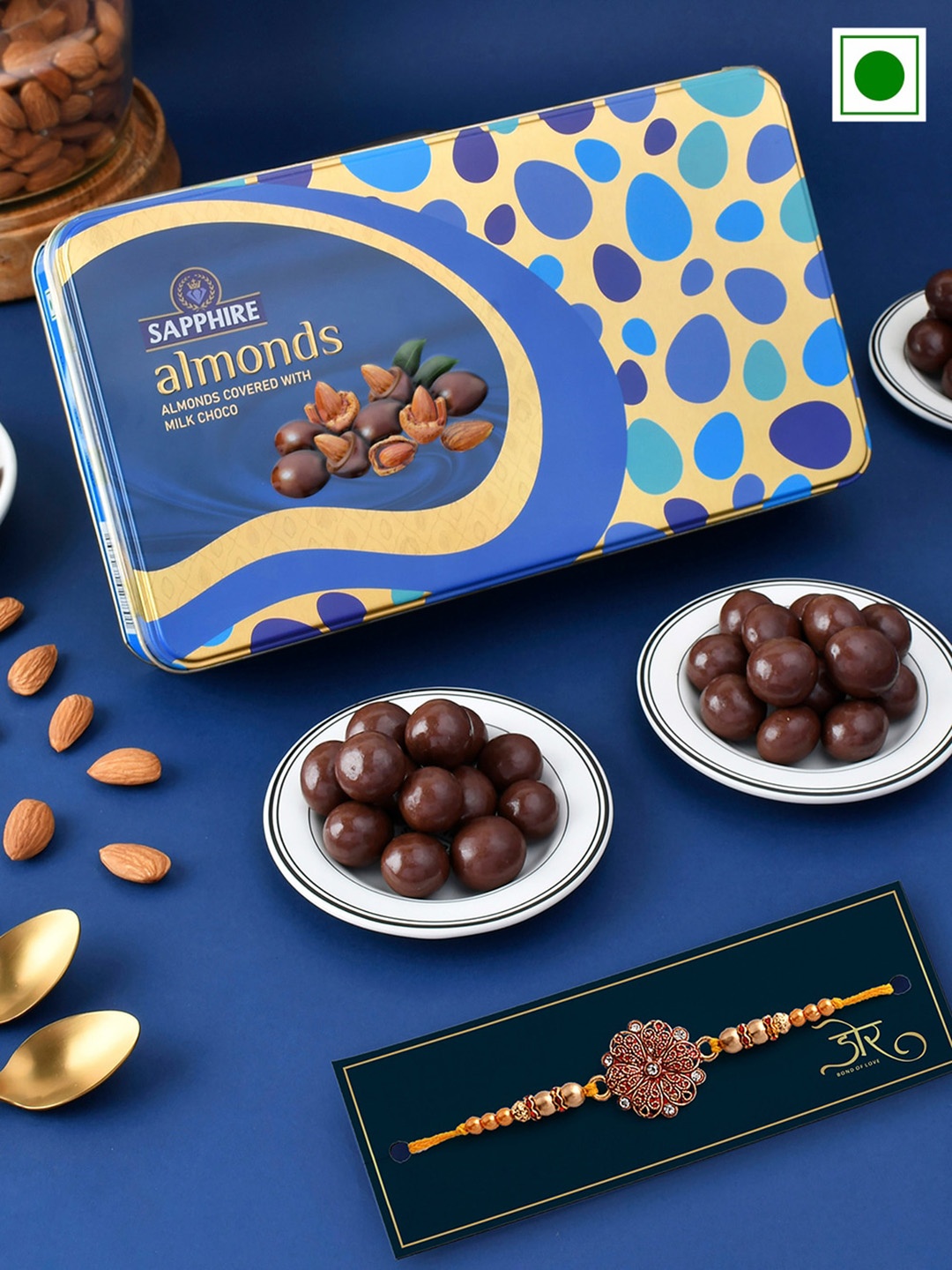 

Hyperfoods Sapphire Chocolate Almond with Rakhi, Gold