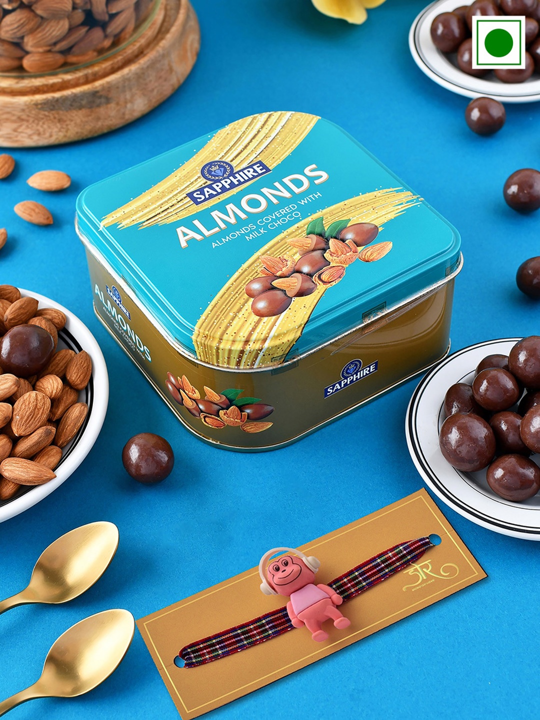 

Hyperfoods Sapphire Chocolate Almond & Kid Rakhi, Pink