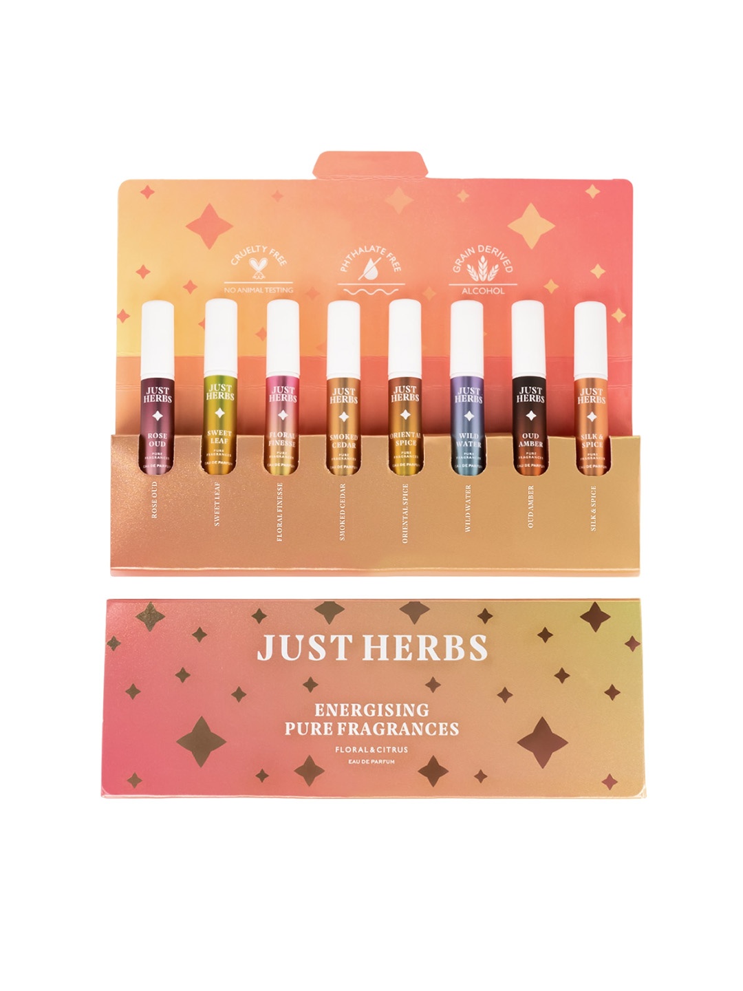 

Just Herbs Set Of 8 EDP Perfume - Floral & Citrus, Na
