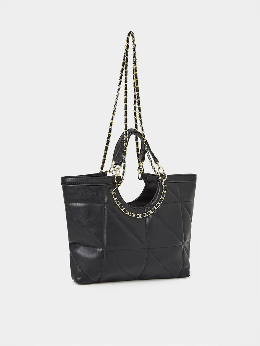 

Styli Structured Shoulder Bag, Black