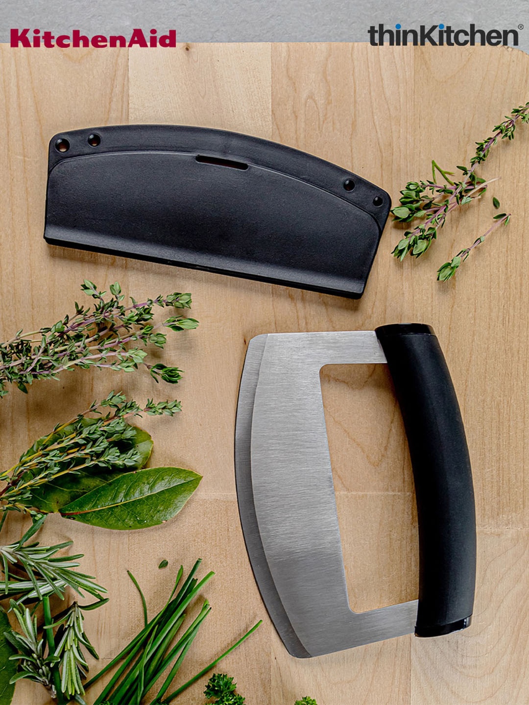 

KitchenAID Black Mezzaluna Knife with Curved Blade