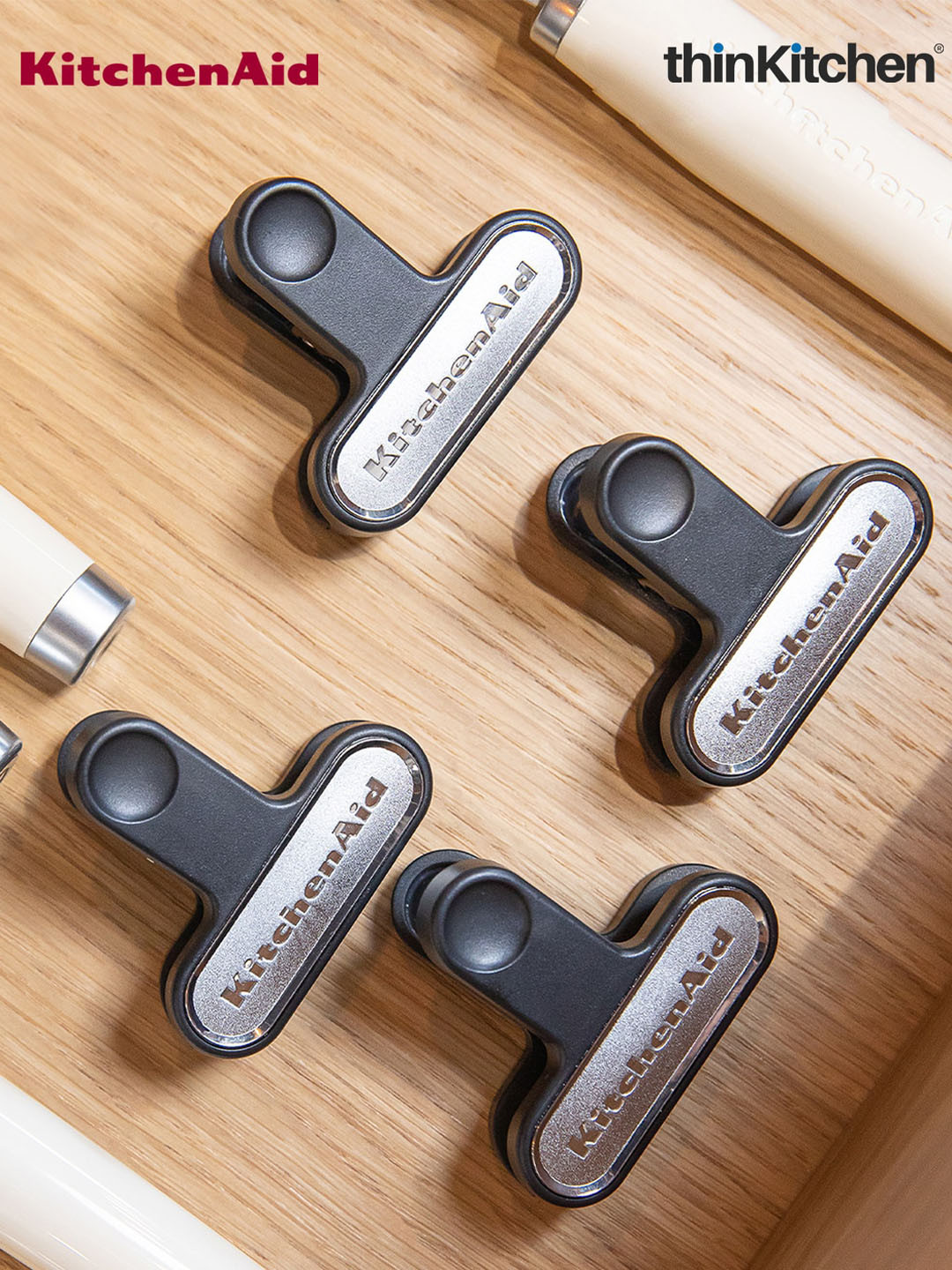 

KitchenAID 4-Pcs Black Food Bag Clips