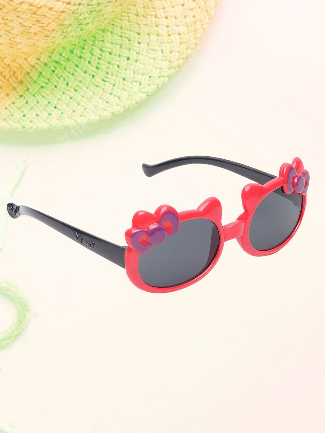 

FROGGY Kids Oval Sunglasses With UV Protected Lens FG-2024-RD, Black