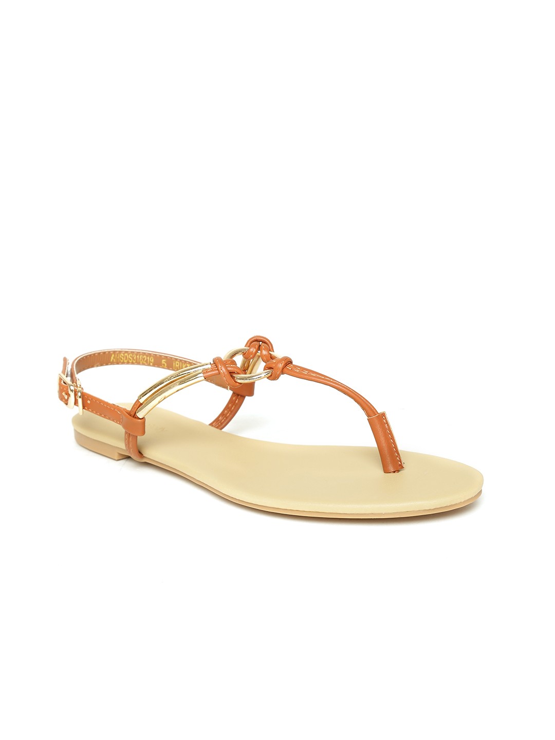 

Allen Solly Women Tan Brown T-Strap Flats