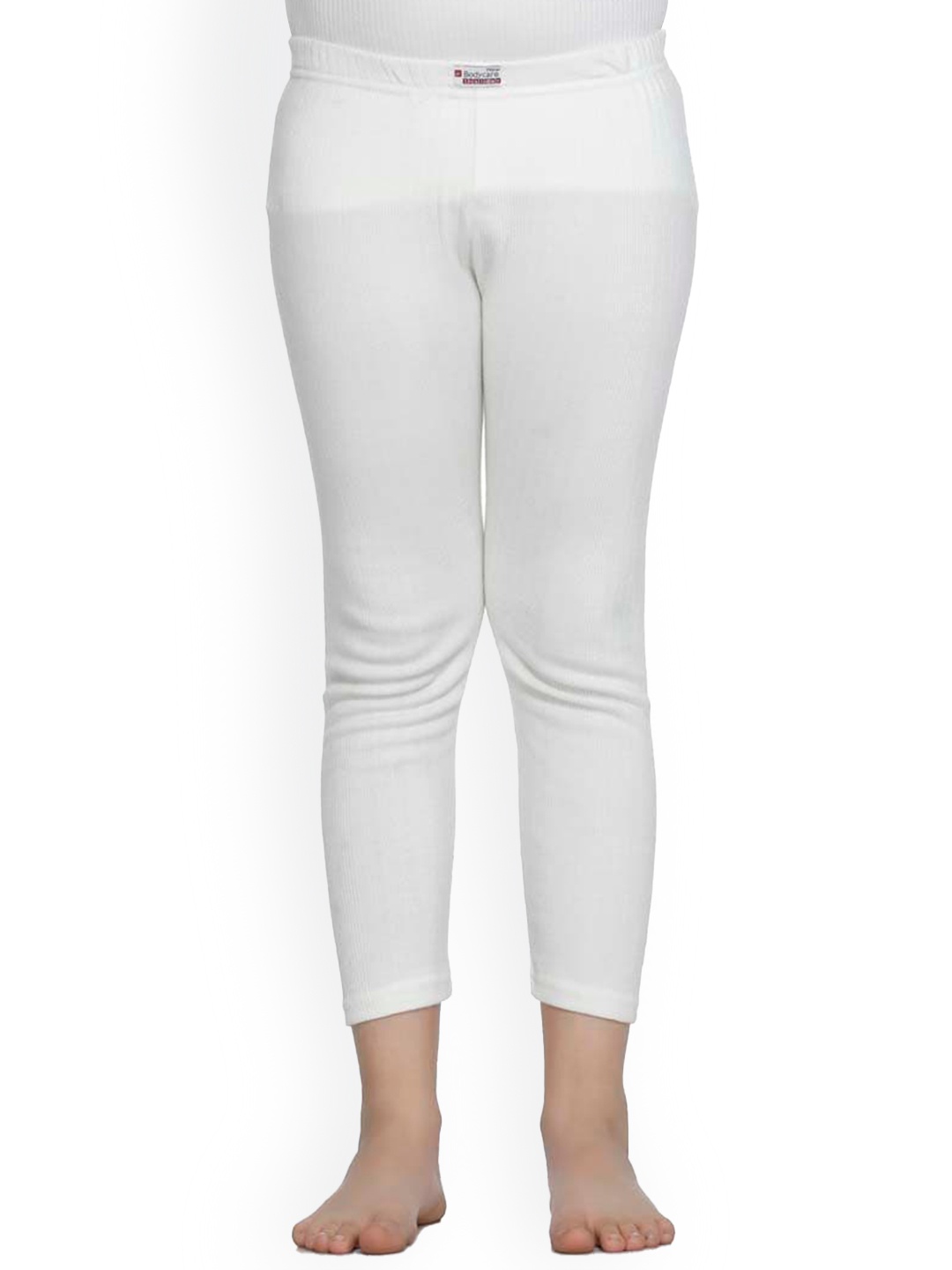 BODYCARE INSIDER Kids Mid-Rise Cotton Thermal Bottoms, White