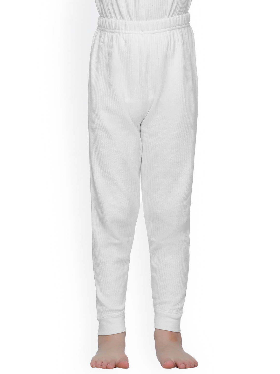 

BODYCARE INSIDER Kids Ribbed Cotton Thermal Bottoms, White