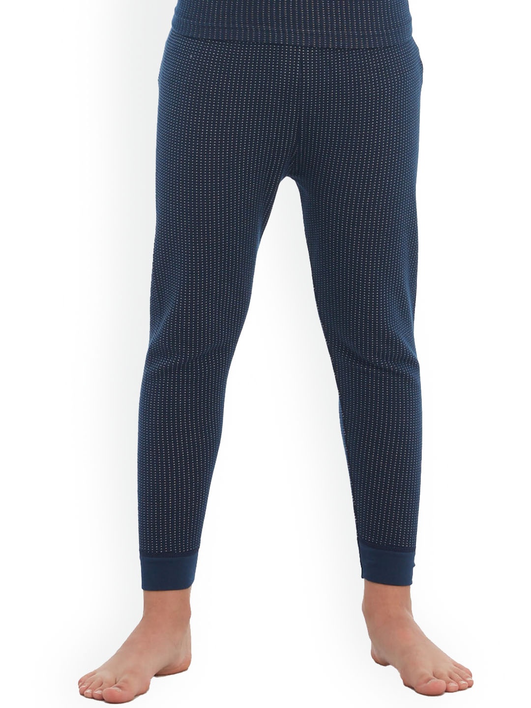

BODYCARE INSIDER Kids Striped Cotton Thermal Bottoms, Navy blue