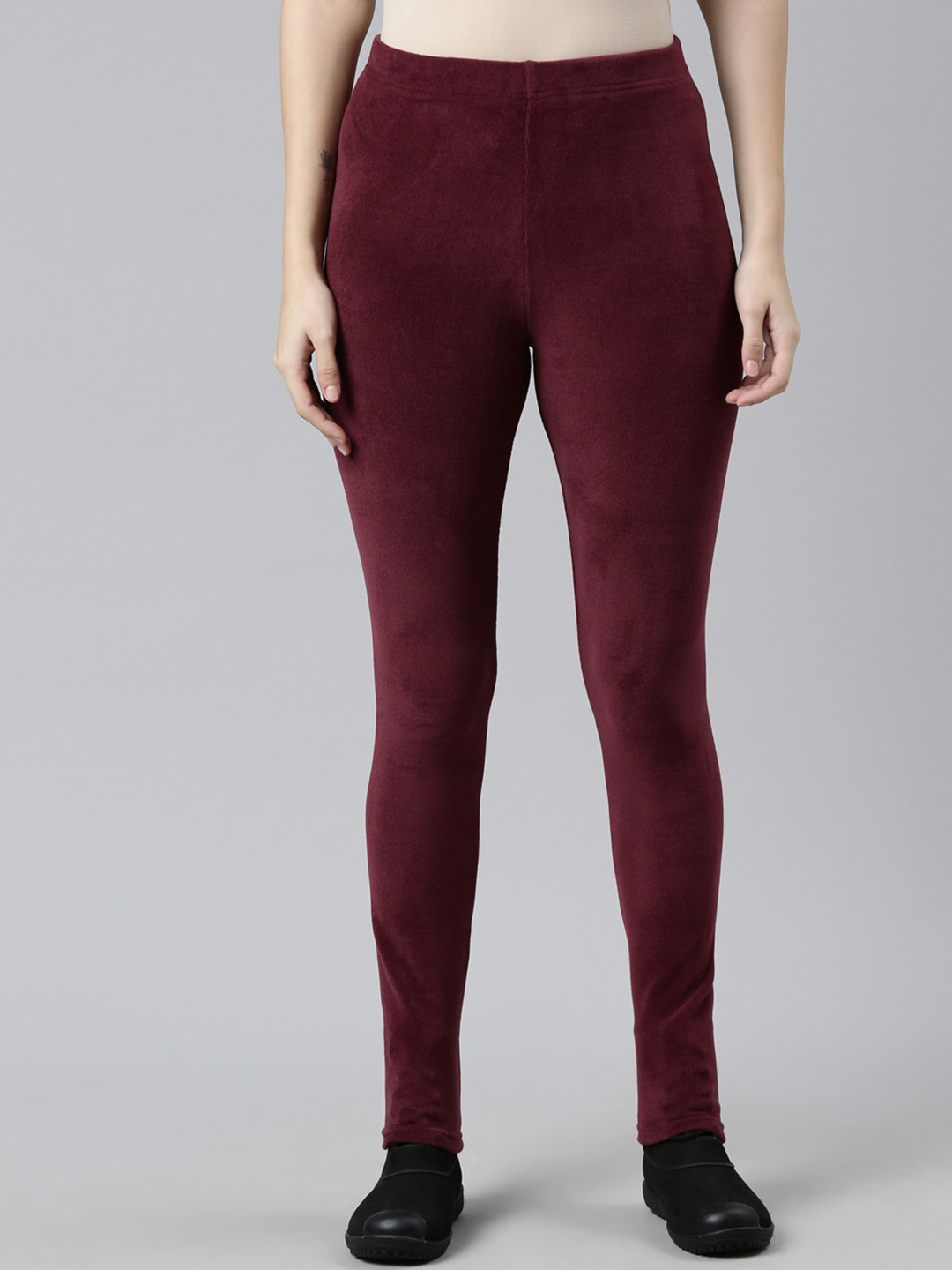 

Go Colors Ultra Warm Ankle-Length Leggings, Maroon