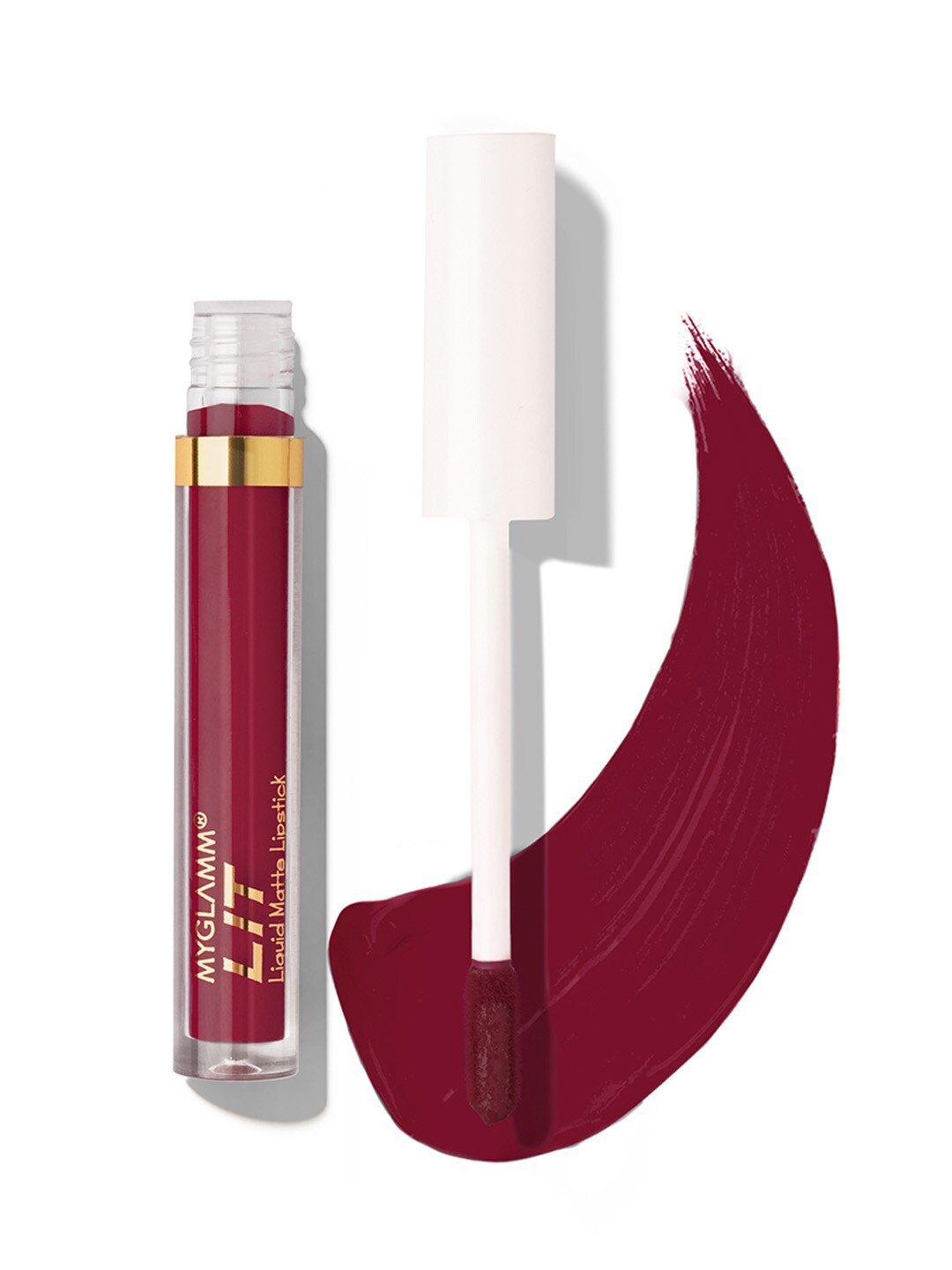 

MyGlamm LIT Liquid Matte Smudge-Proof Lipstick with Moringa Oil 1.6ml - Slow Fade, Purple