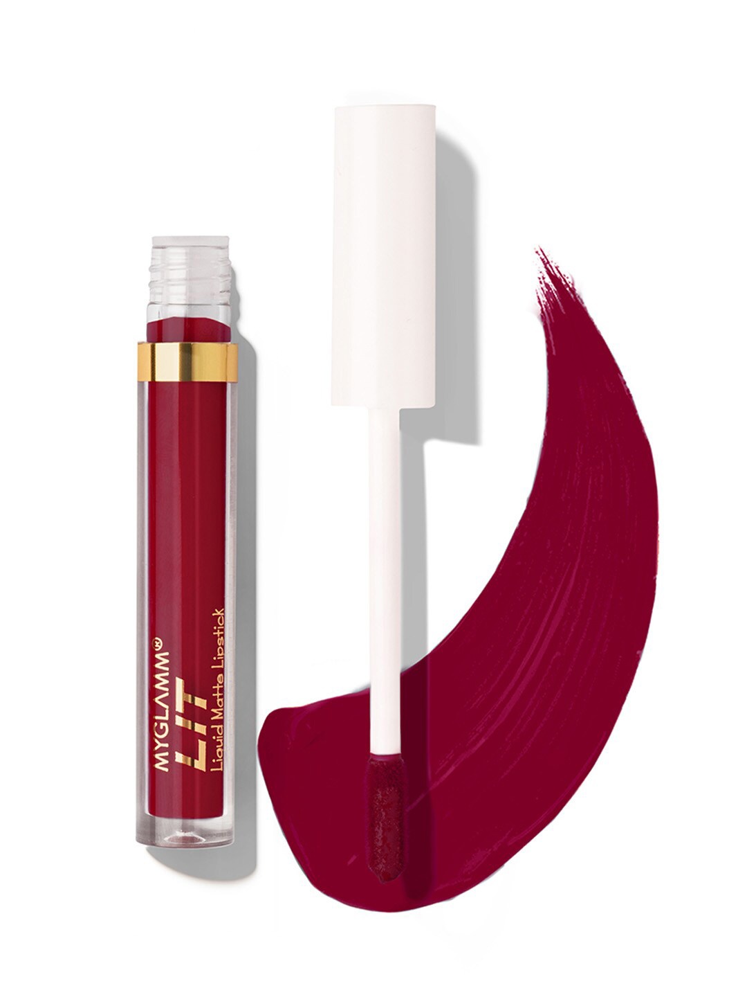 

MyGlamm Long-Lasting & Smudge-Proof LIT Liquid Matte Lipstick 1.6ml - Insta Baddie, Maroon