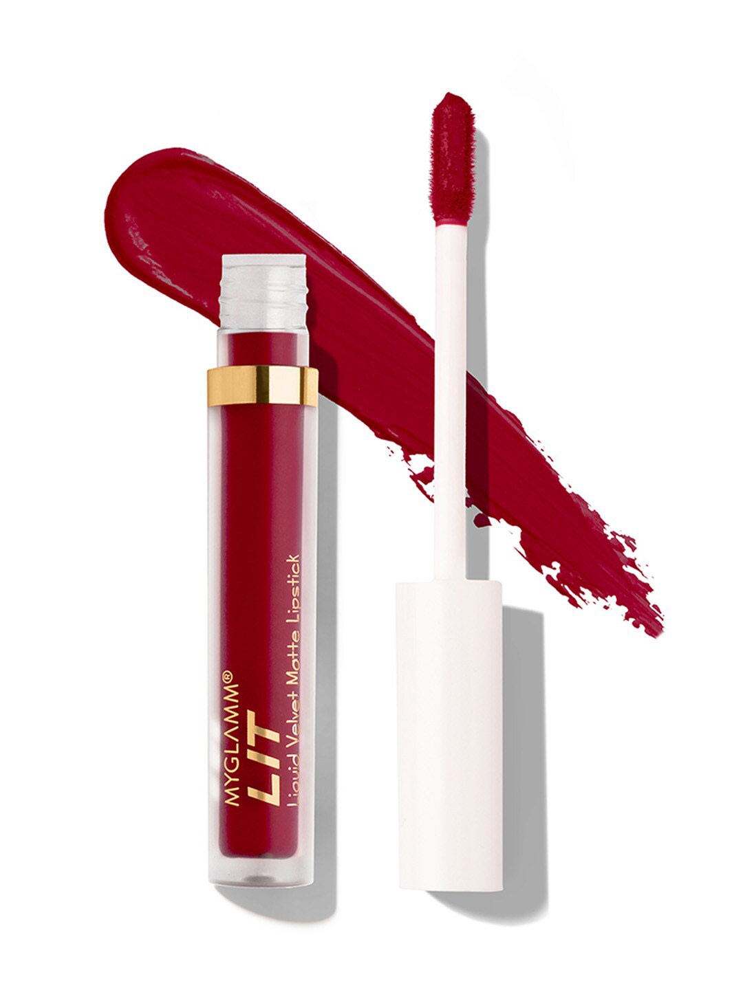 

MyGlamm Long-Lasting & Smudge-Proof LIT Liquid Velvet Matte Lipstick 1.6ml - Fake ID, Maroon