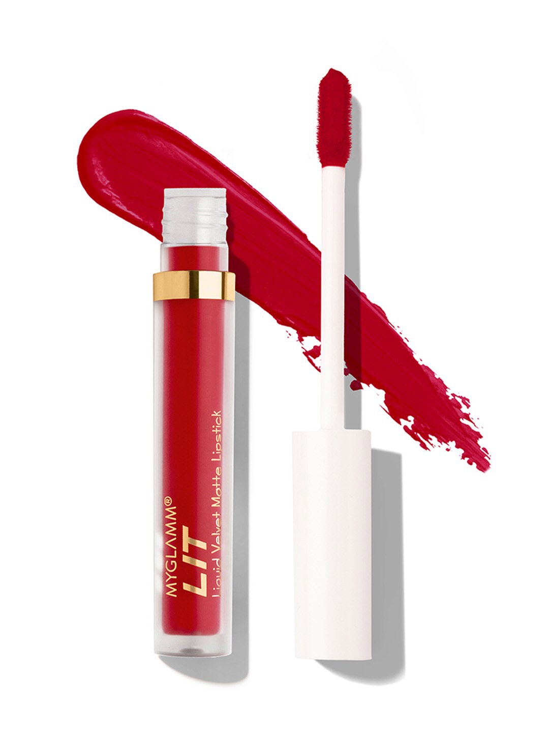 

MyGlamm Long-Lasting & Smudge-Proof LIT Liquid Velvet Matte Lipstick 1.6ml - IDGAF, Red