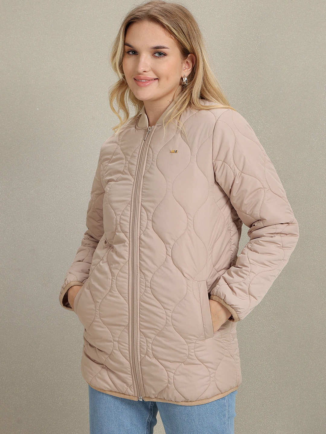

U.S. Polo Assn. Women Longline Quilted Jacket, Beige