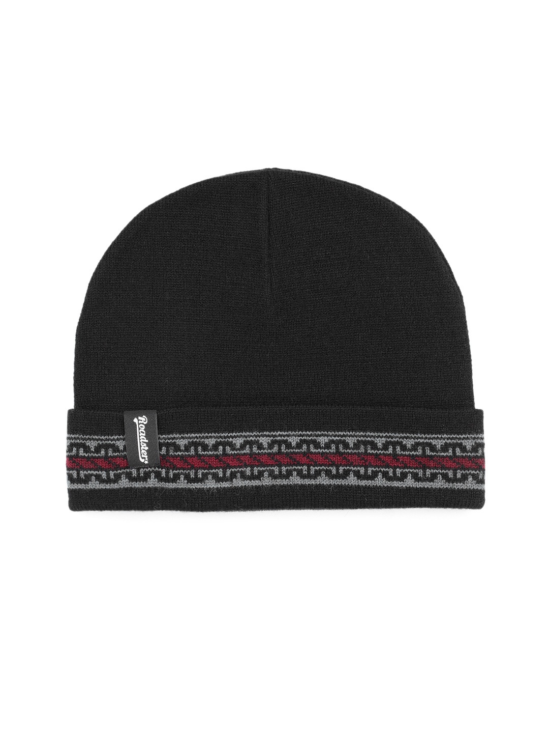 

Roadster Unisex Printed Beanie, Black