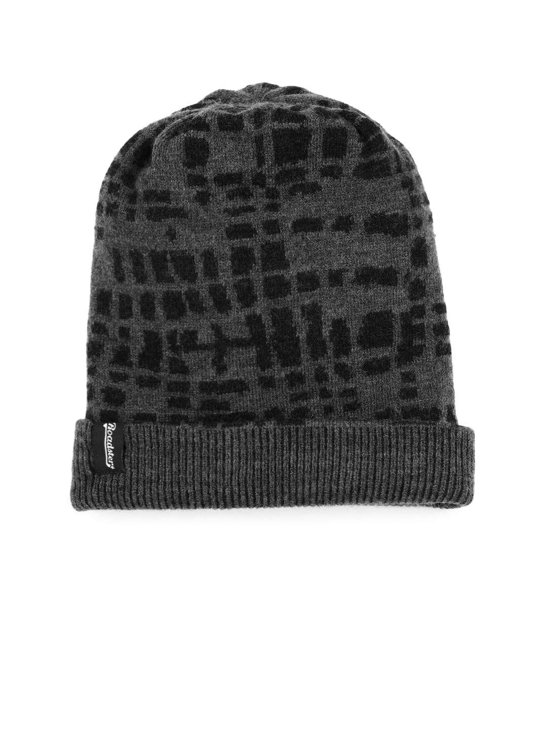 

Roadster Unisex Printed Beanie, Grey