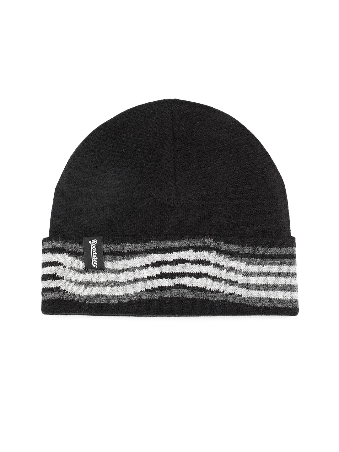 

Roadster Unisex Solid Beanie, Black