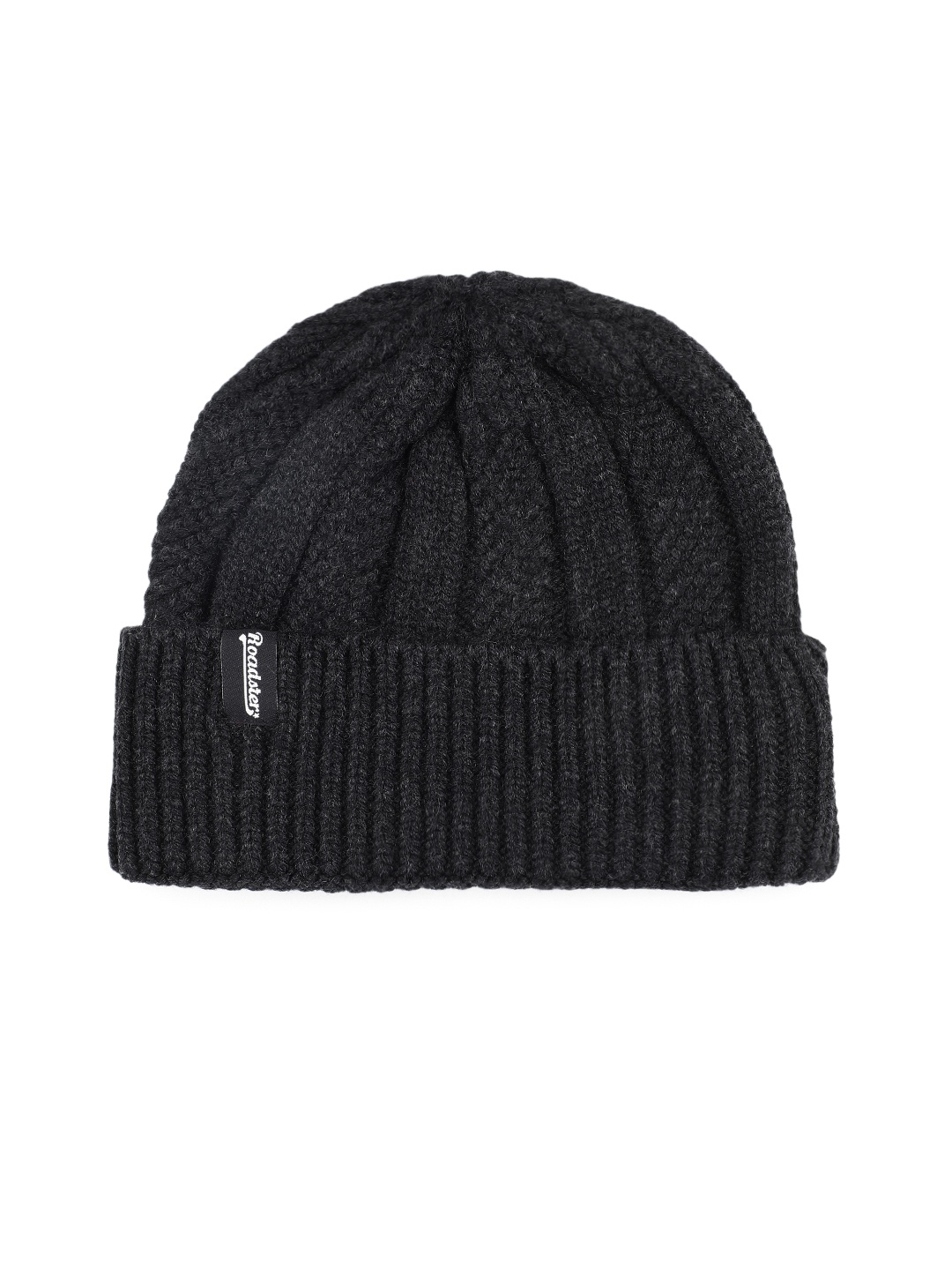 

Roadster Unisex Self Design Beanie, Charcoal