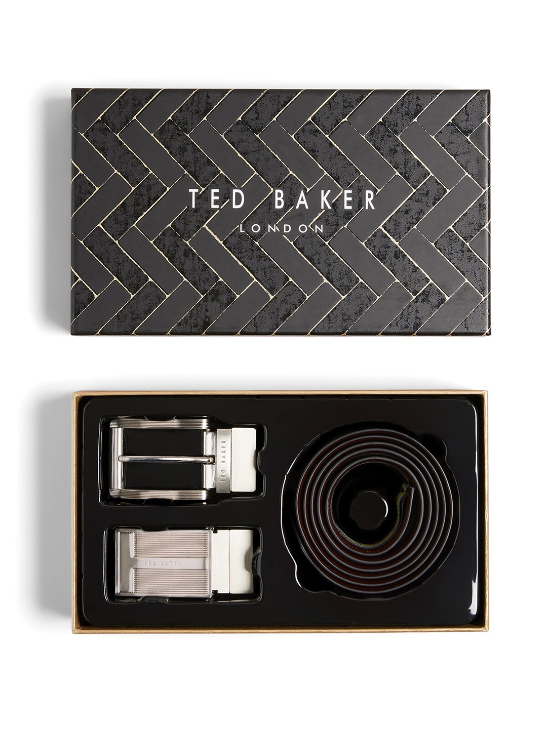 

Ted Baker Men Leather Reversible Belt, Black