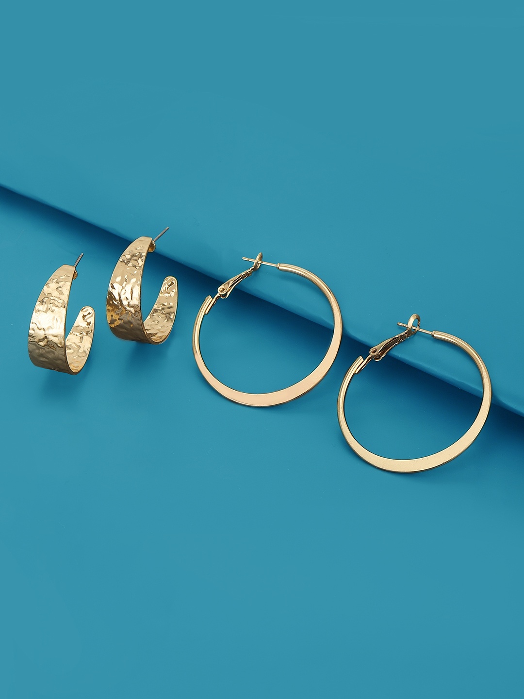 

Carlton London Pack Of 2 Gold-Plated Circular Hoop Earrings