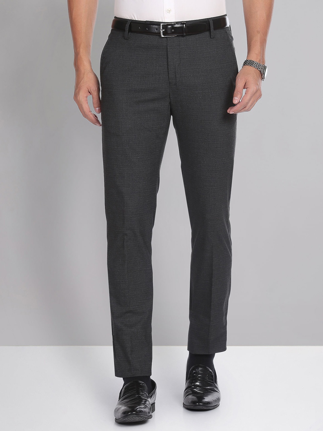 

AD By Arvind Men Slim Fit Formal Trousers, Grey