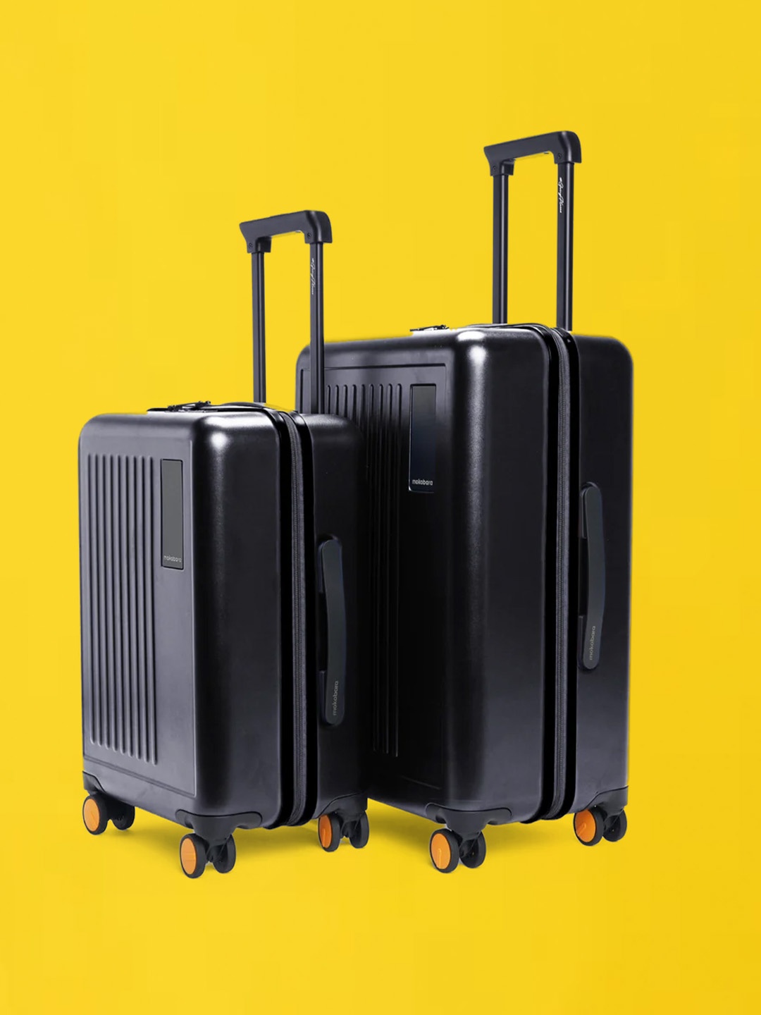 

MOKOBARA Set Of 2 Transit Hard Sided Trolley Bag, Black