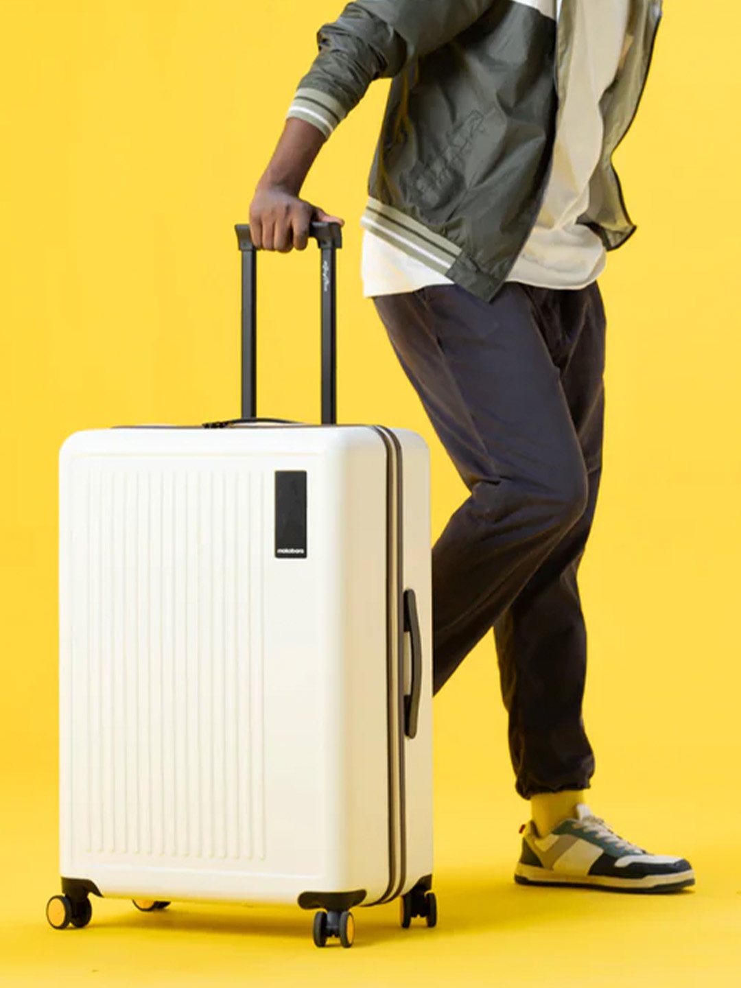 

MOKOBARA Transit Check-in Large Textured Hard-Sided Trolley Bag, White