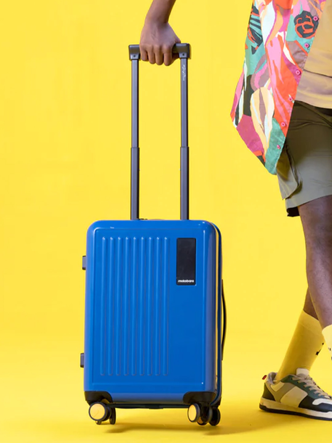 

MOKOBARA The Transit Textured Hard-Sided Trolley Bag, Blue