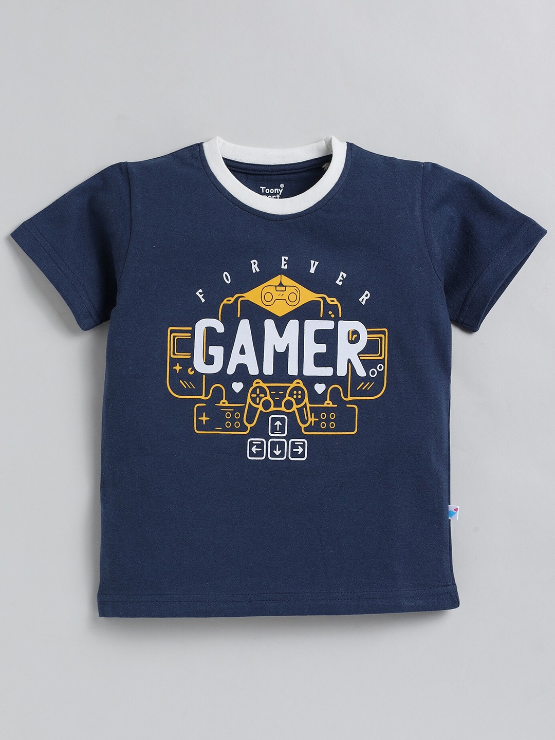 

Toonyport Boys Typography Printed Cotton T-Shirt, Blue