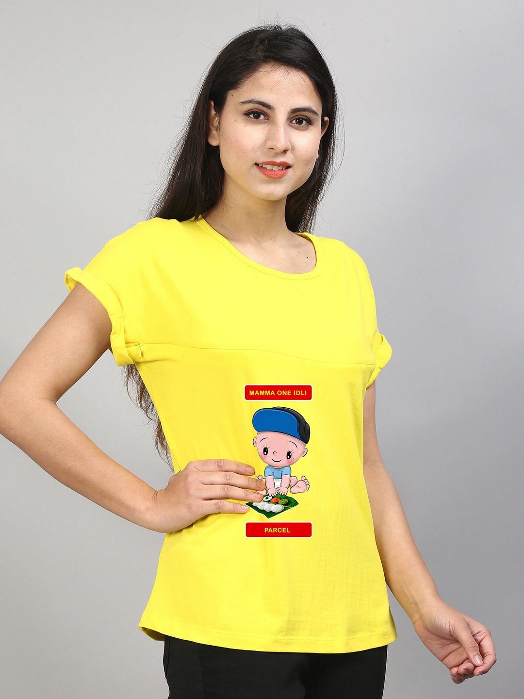 

SillyBoom Graphic Printed Maternity T-shirt, Yellow