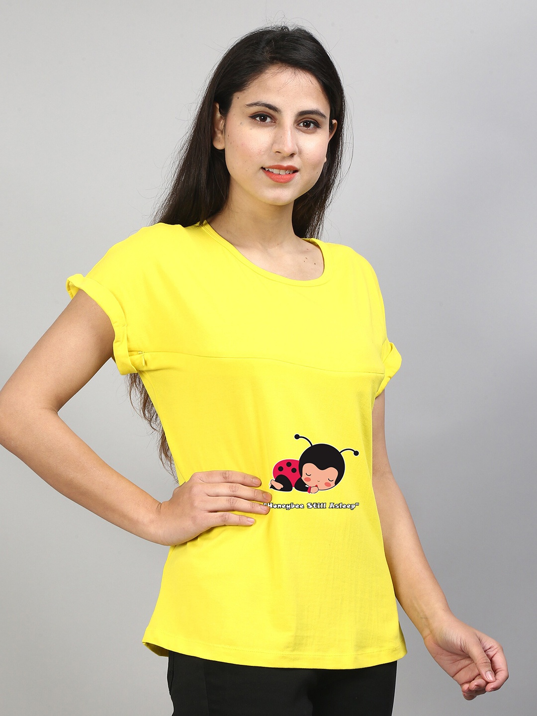 

SillyBoom Printed Extended Sleeves Cotton Feeding T-shirt, Yellow