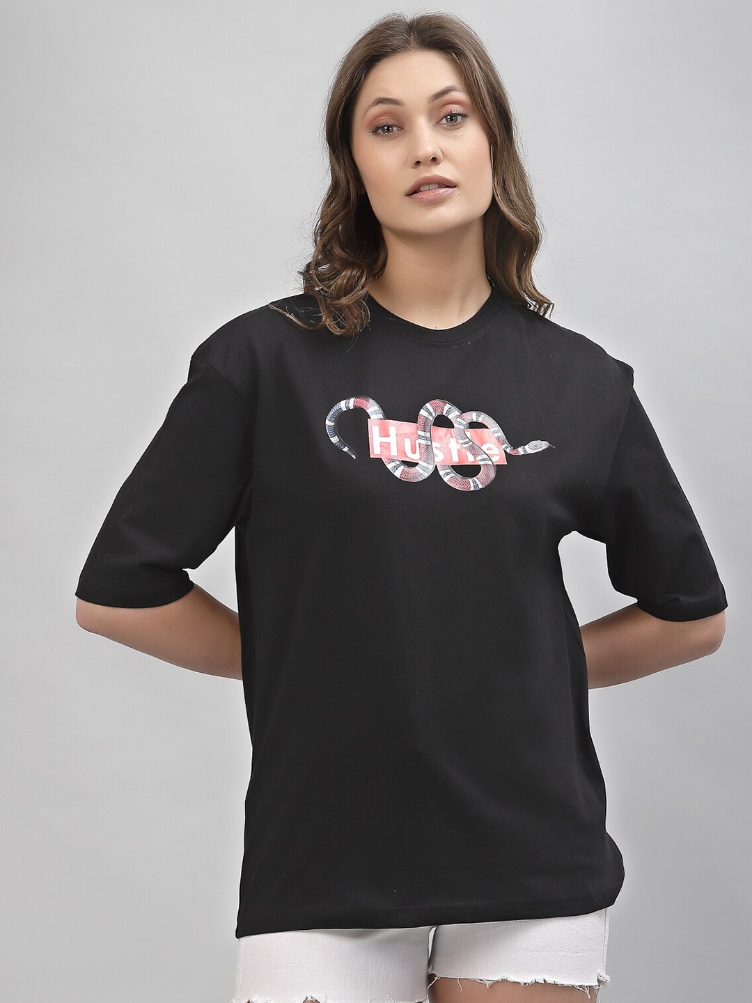 

Gavin Paris Unisex Conversational Printed Cotton T-shirt, Black