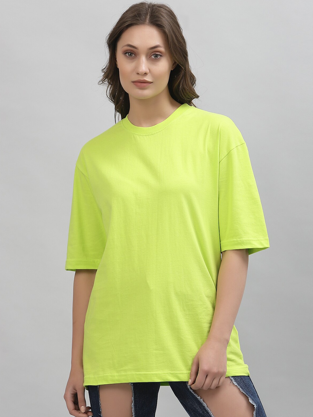 

Gavin Paris Unisex Round Neck Drop-Shoulder Cotton Oversized T-shirt, Green