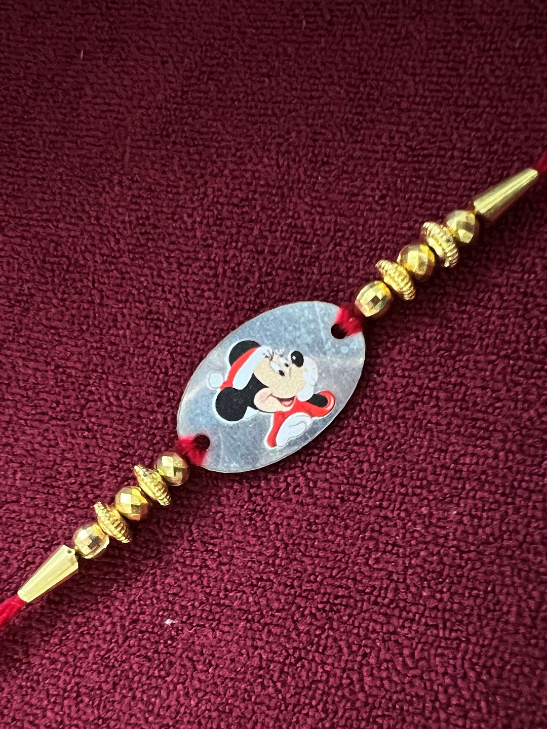 

Arte Jewels 925 Sterling Silver Mickey Mouse Printed Rakhi