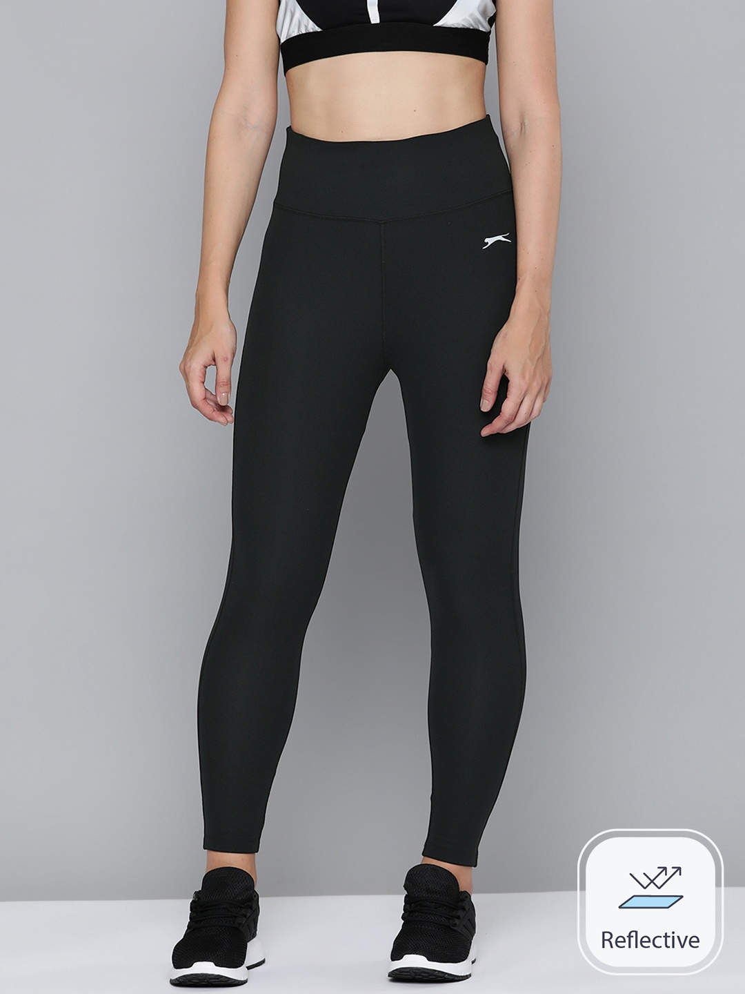 

Slazenger Rapid-Dry Reflective Sports Tights, Black