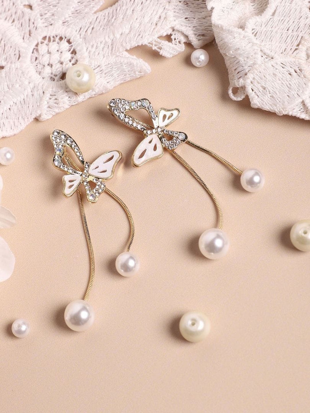 

KRYSTALZ Gold-Plated Contemporary Studs Earrings
