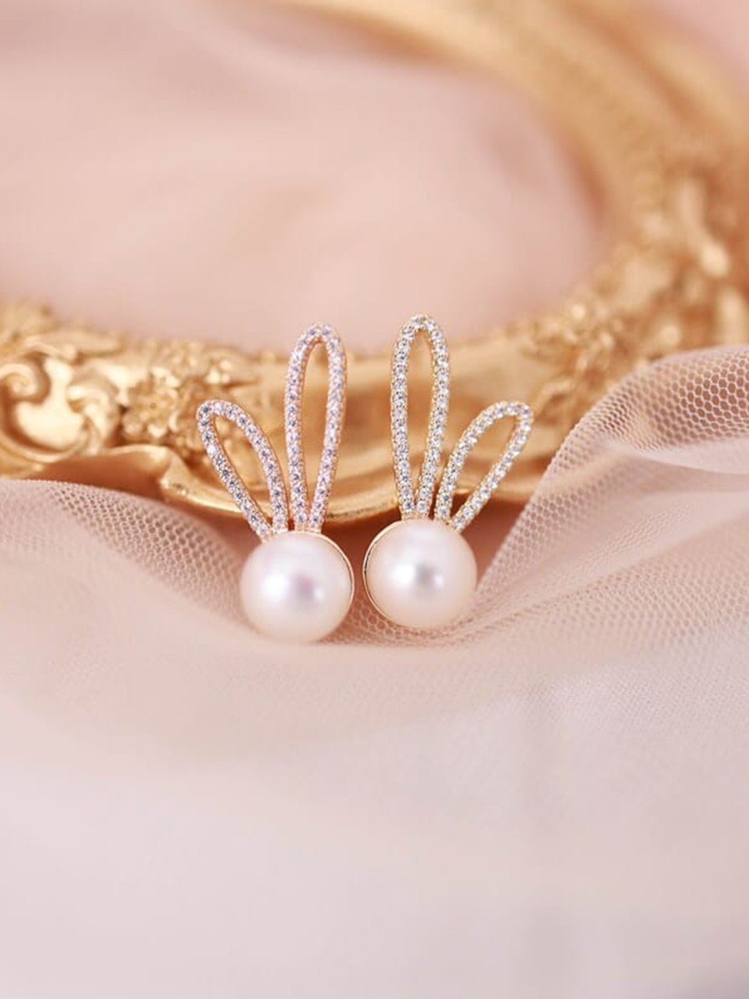 

KRYSTALZ Gold-Plated Animal Shaped Drop Earrings