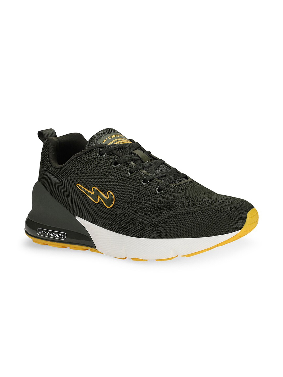Campus Men Mesh Running Marking Shoes, Olive