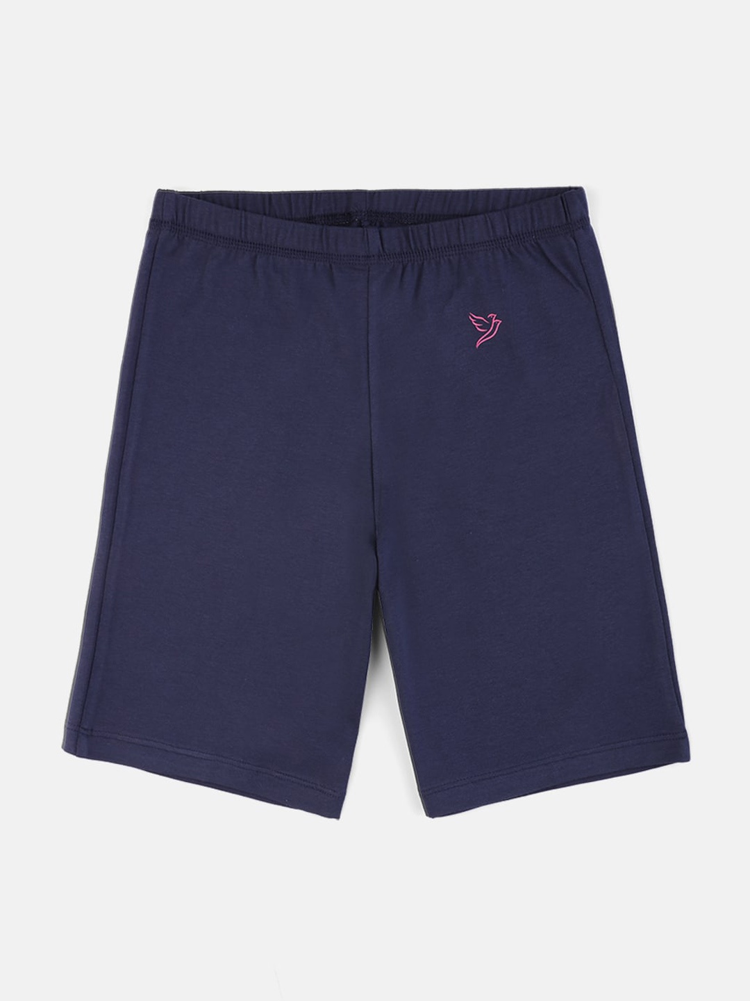 

TWIN BIRDS Girls Skinny Fit Sports Shorts, Navy blue
