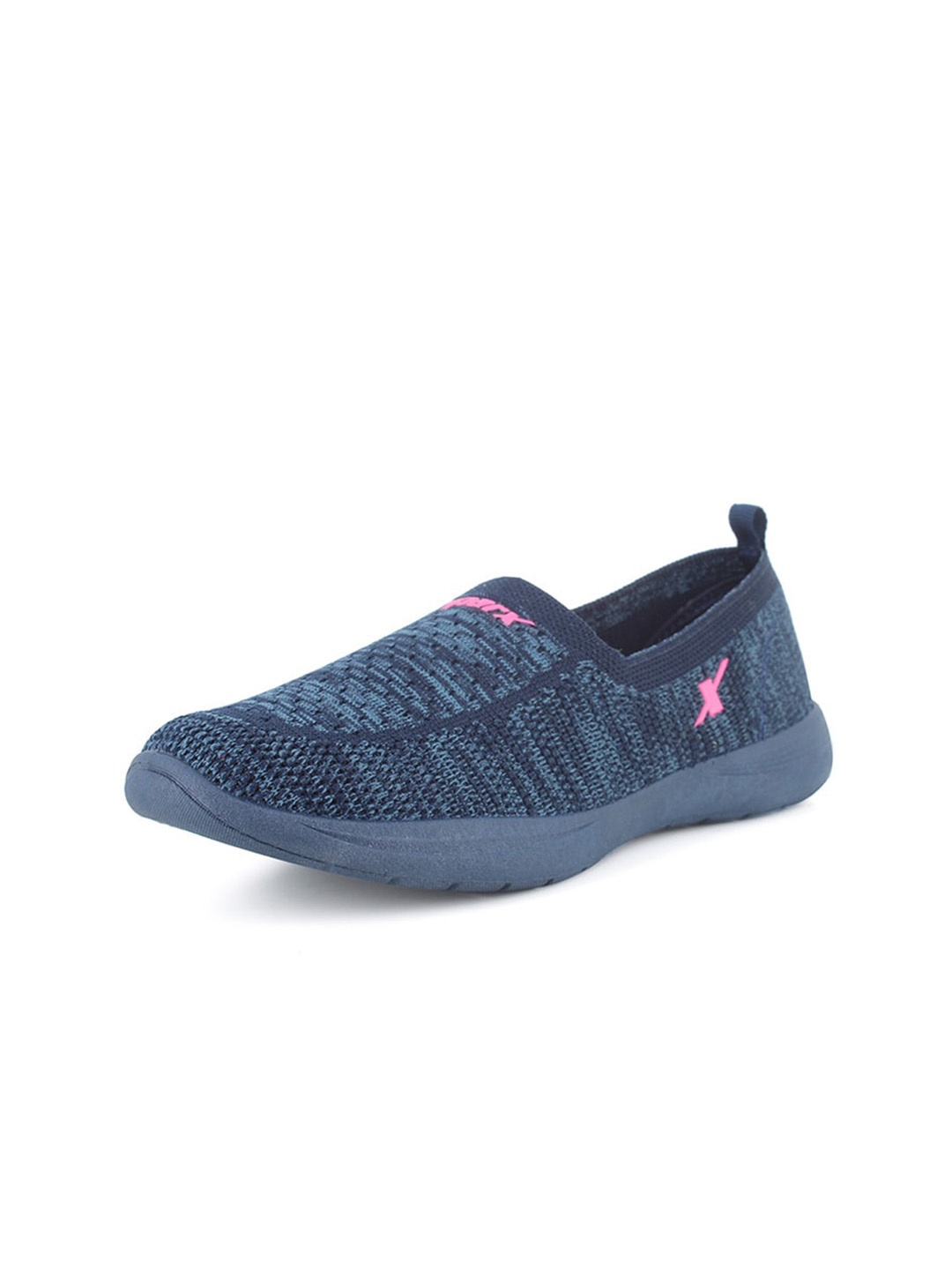 

Sparx Women Textured Comfort Insole Mesh Basics Slip-On Sneakers, Navy blue