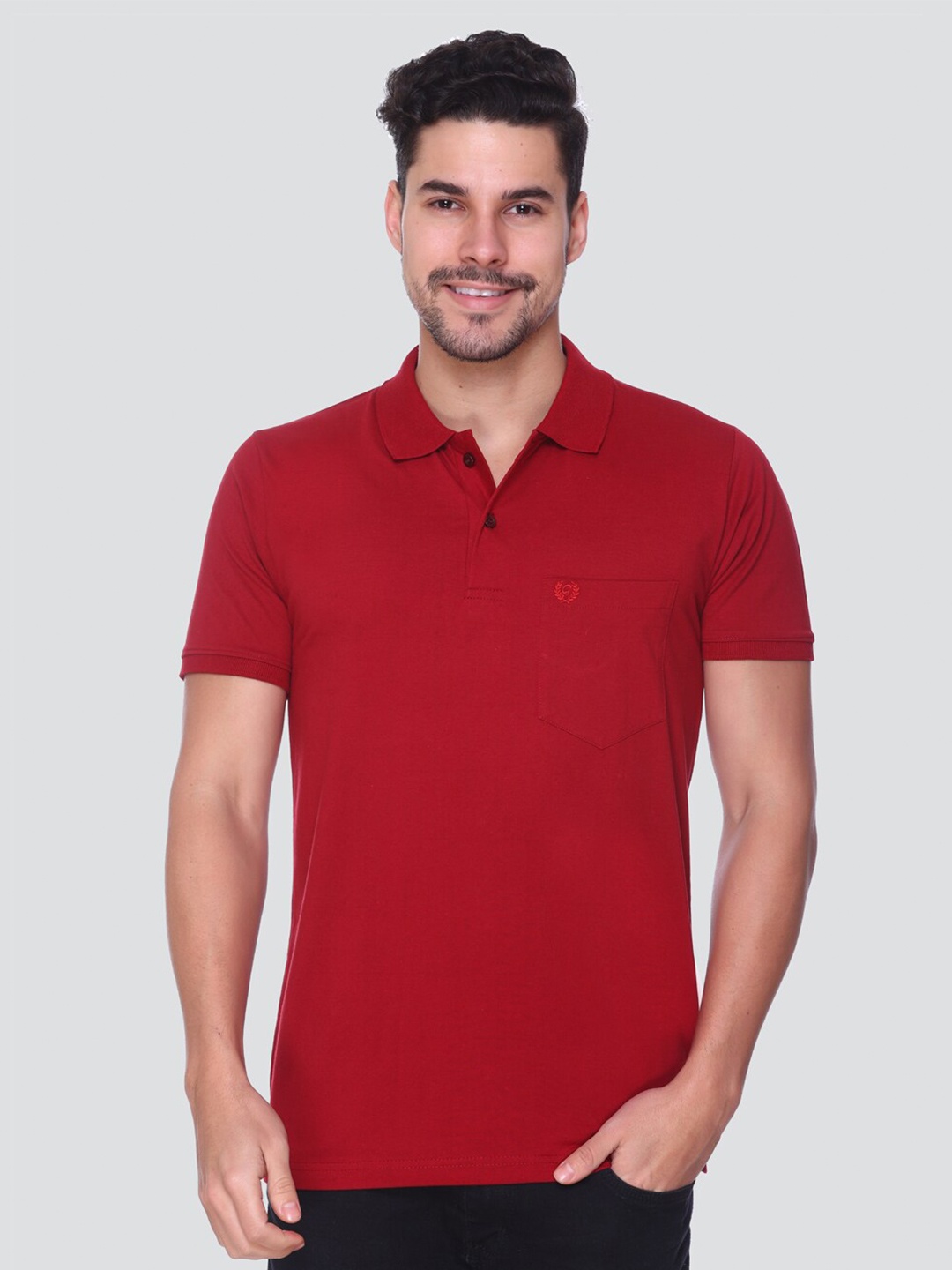 

GUYZ CLUB Polo Collar T-shirt, Maroon