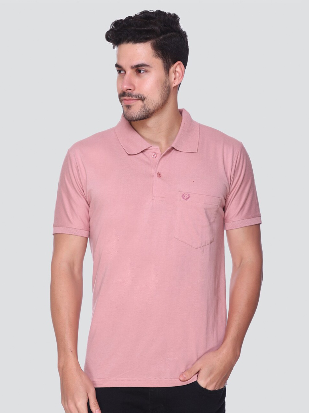 

GUYZ CLUB Polo Collar T-shirt, Coral