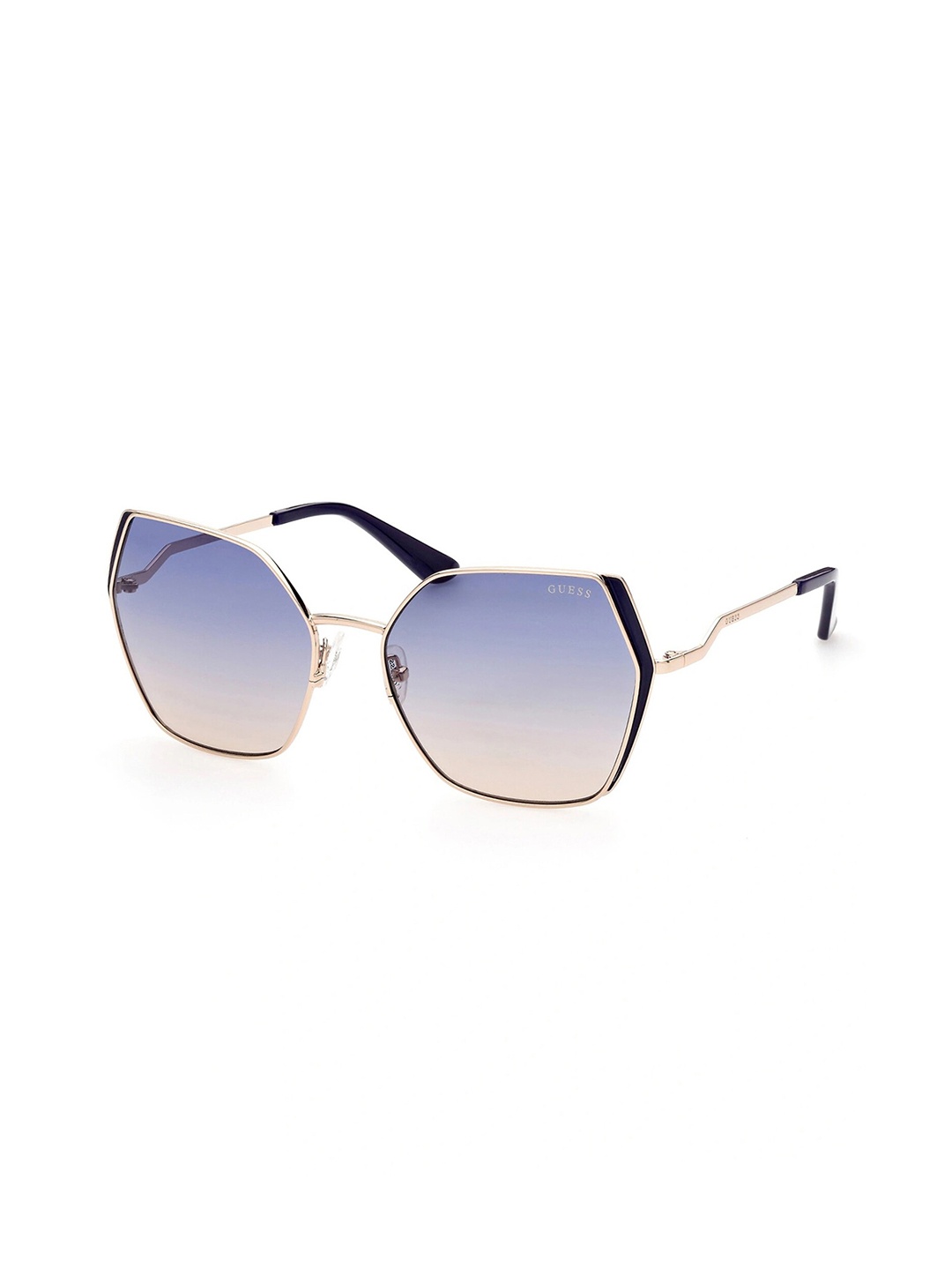 

GUESS Women UV Protected Lens Butterfly Sunglasses, Blue