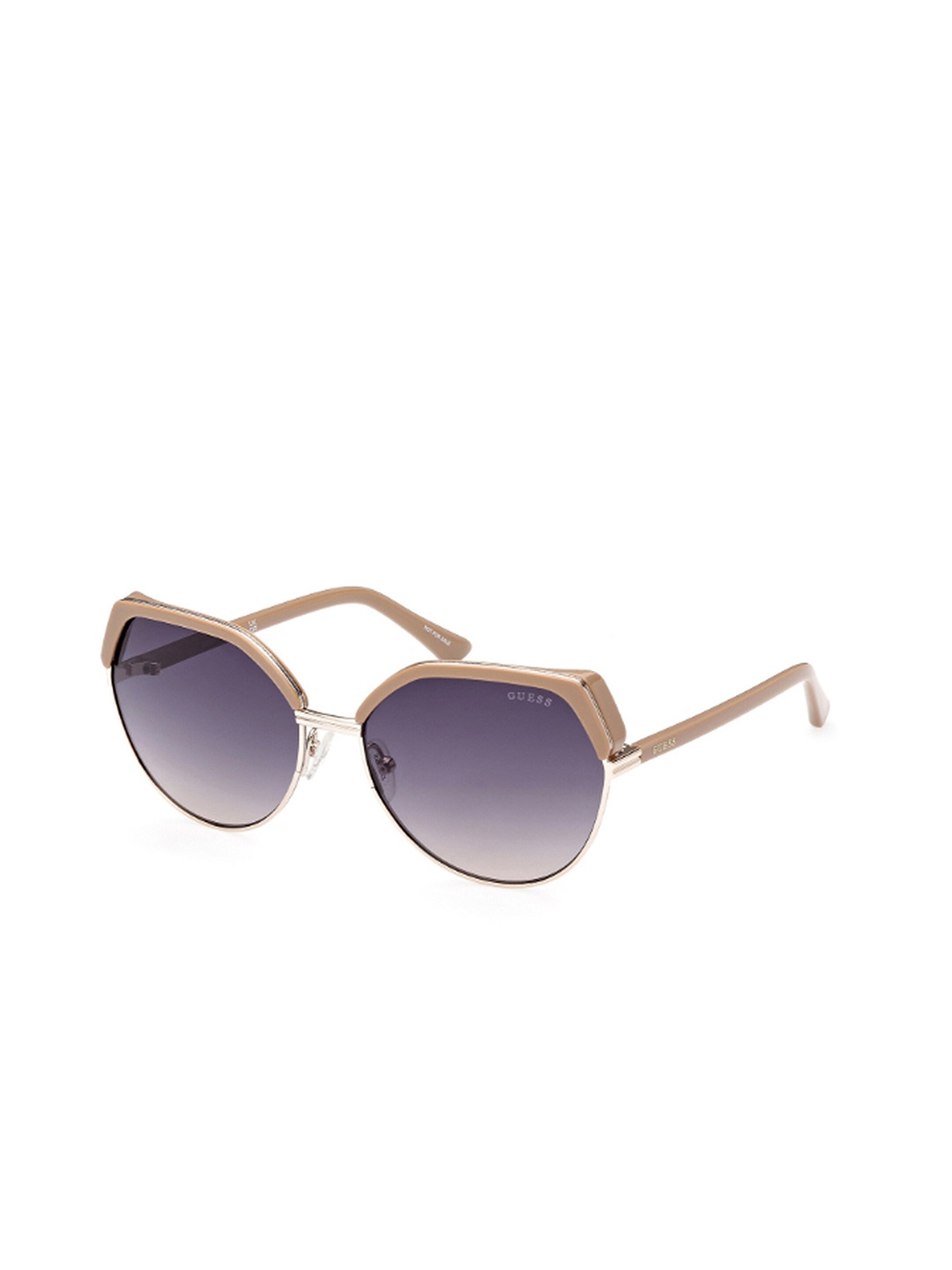 

GUESS Women UV Protected Lens Browline Sunglasses, Purple