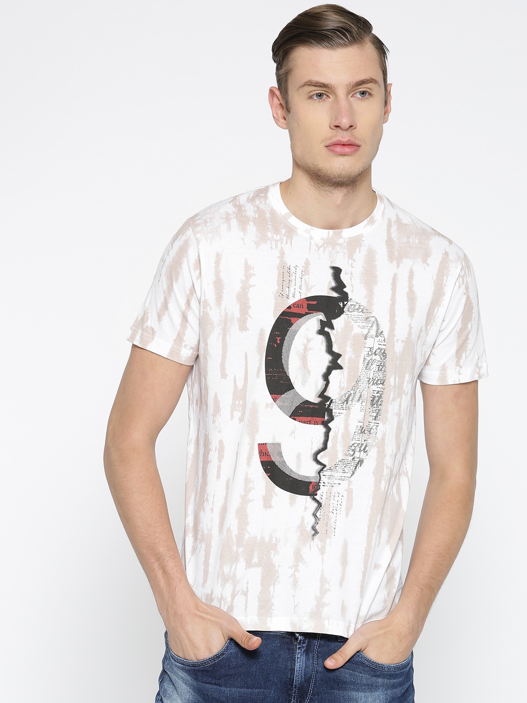 

Status Quo Men White Printed T-shirt