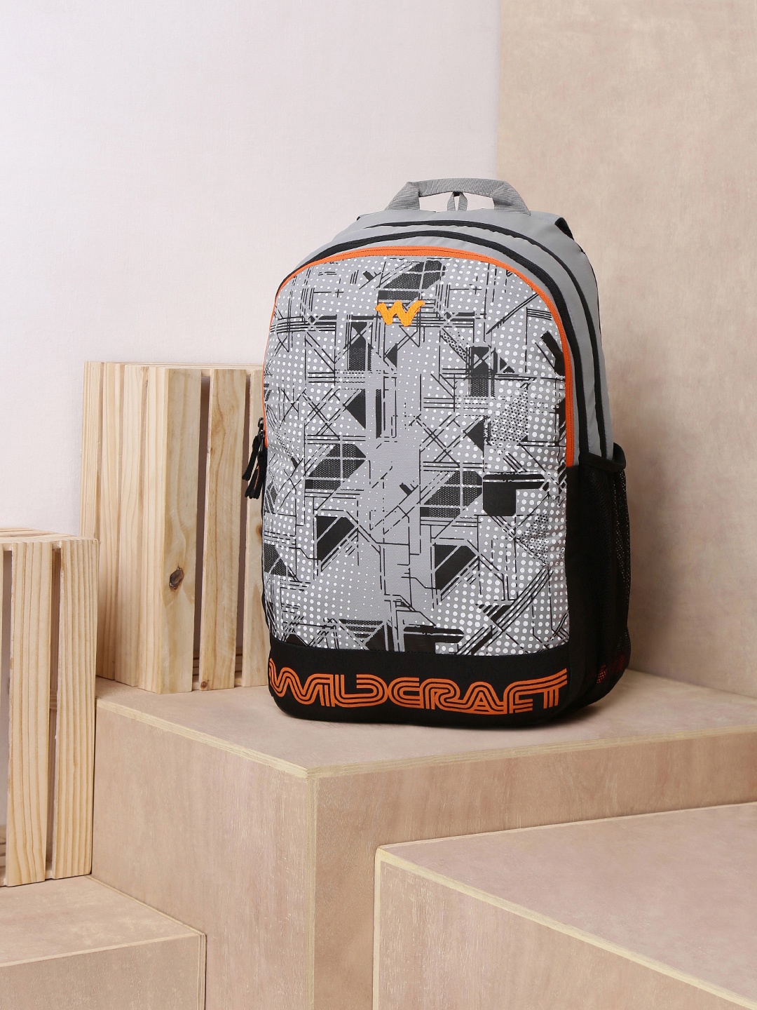 

Wildcraft Unisex Graphic Printed Backpack, Grey