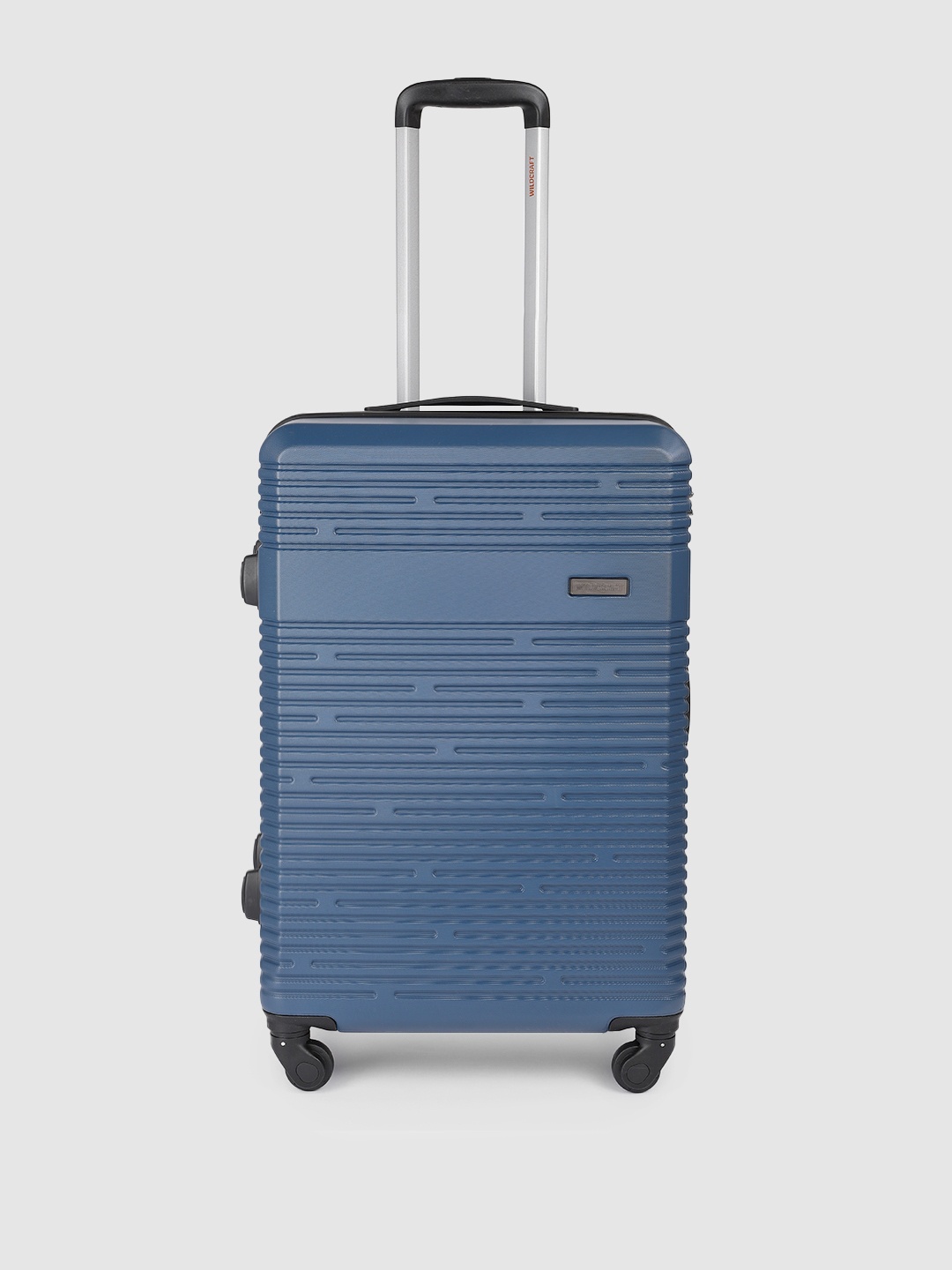 

Wildcraft Unisex Gypsos Textured Hard Sided Medium Sized Trolley Suitcase, Navy blue